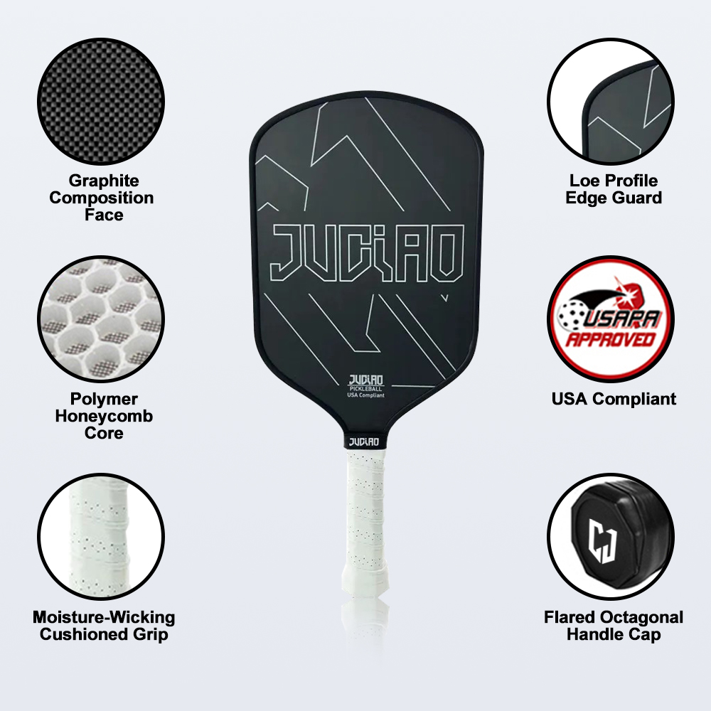 paleta de pickleball de carbono crudo