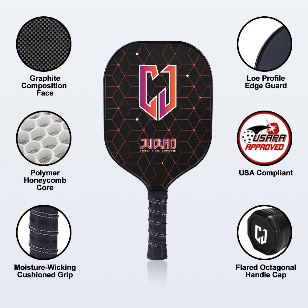 Paleta de pickleball de fibra de vidrio de 16 mm